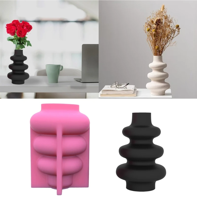 Mini Geometric Home Vase Silicone Molds Storage Box Mold for Making Succulent Plant Pot Flower Pot Candle Holder