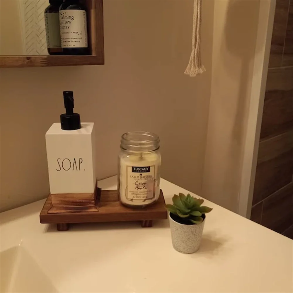 Деревянная подставка для мыла деревянная в деревенском стиле мыла/поднос декора