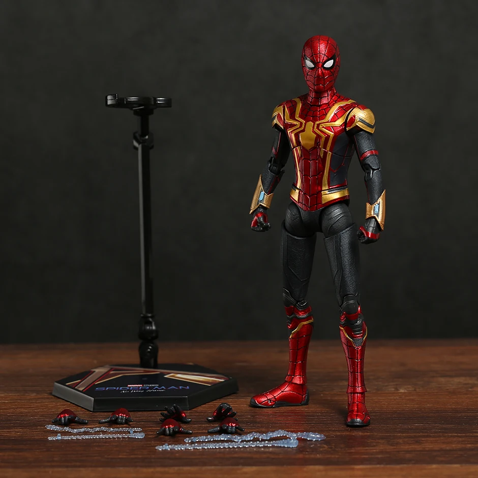 

Original ZD Toys Spiderman No Way Home Integrated Suit / Black & Gold Suit Action Figure PVC Toy Model Doll Collection GIft