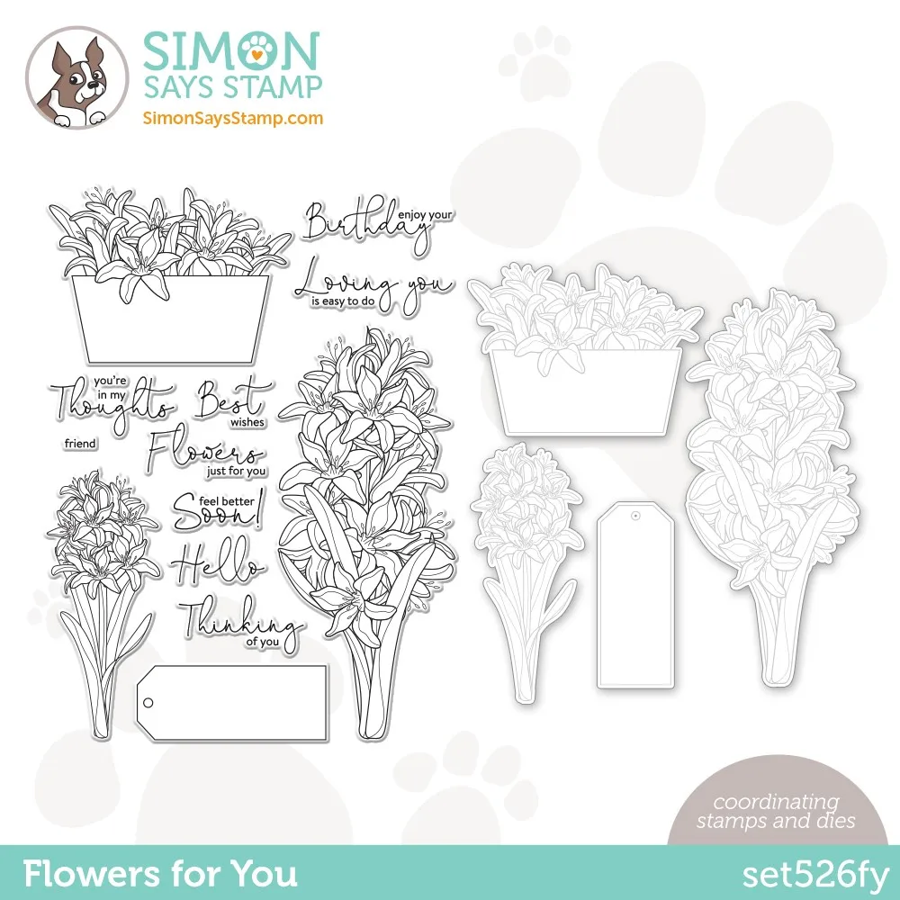 

June 2022 New Flowers For You Clear Stamps and Cutting Dies for Scrapbooking Paper Making Embossing Frame Card Craft