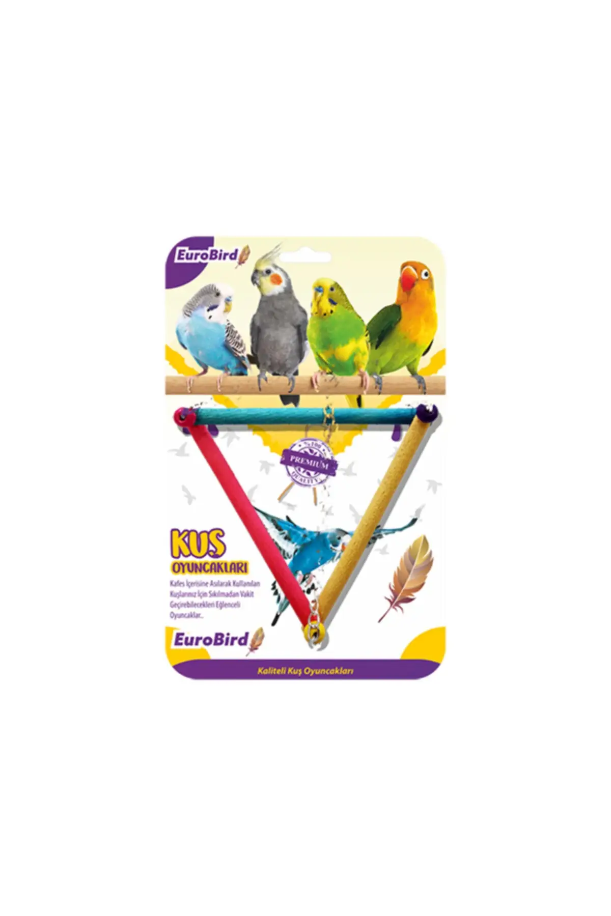 

Birds Pets Toys Eurobird bird toy colorful triangle swing