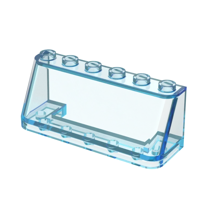 Высокотехнологичная сборка частиц 4176 2x6x2 Наклонный стеклянный кирпич набор