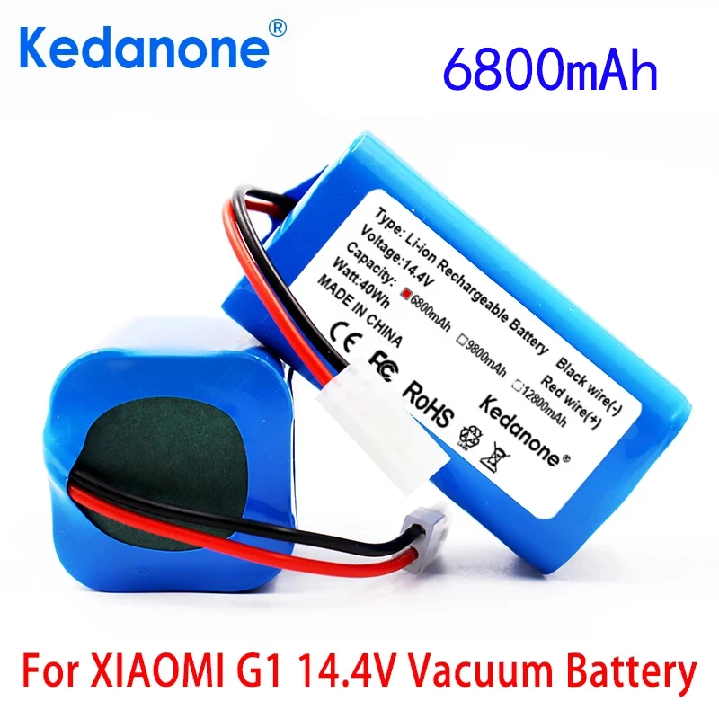

14.8V 6800mAh 18650 Rechargeable Battery for Xiaomi Mi Robot Vacuum-mop Essential (MJSTG1) Robot Vacuum 14.4V xiaomi g1 battery