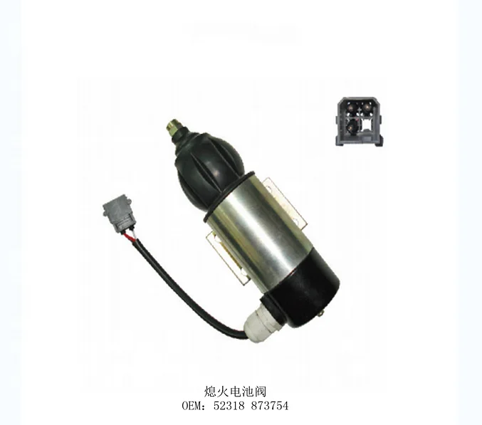 

52318 873754 Excavator solenoid valve for electric parts fuel Shut Off /stop Solenoid valve