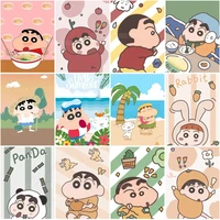5d diy diamond painting crayon shin chan japaness anime mosaic cross stitch rhinestone pictures home decor for kids room gift