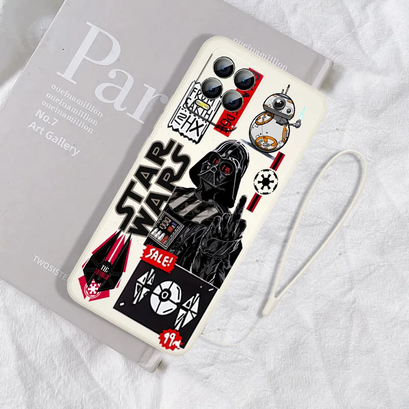 

Star wars cartoon For Realme GT Neo2 Master Narzo 50i 50A C21Y C17 11 2 XT X2 X7 Q3S Pro Liquid Rope Cover Funda Phone Case