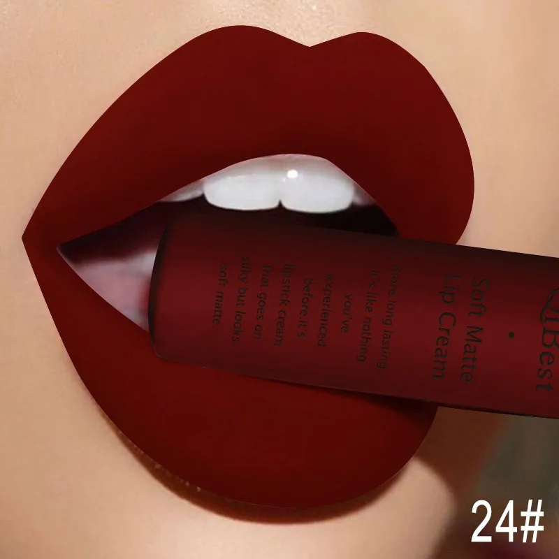 

Matte Liquid Lipstick Waterproof Long Lasting Velvet Lip Gloss Tint Tube Matte Nude Pigment Red Black Makeup Cosmetics Lipsticks