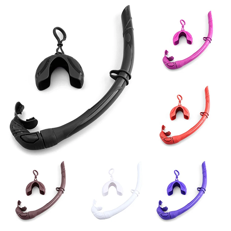 

New Silicone Foldable Snorkel Tube Snorkel With Compact Storage Case Women Men Roll Up Snorkel Wet Breathing Tube For Snorkeling