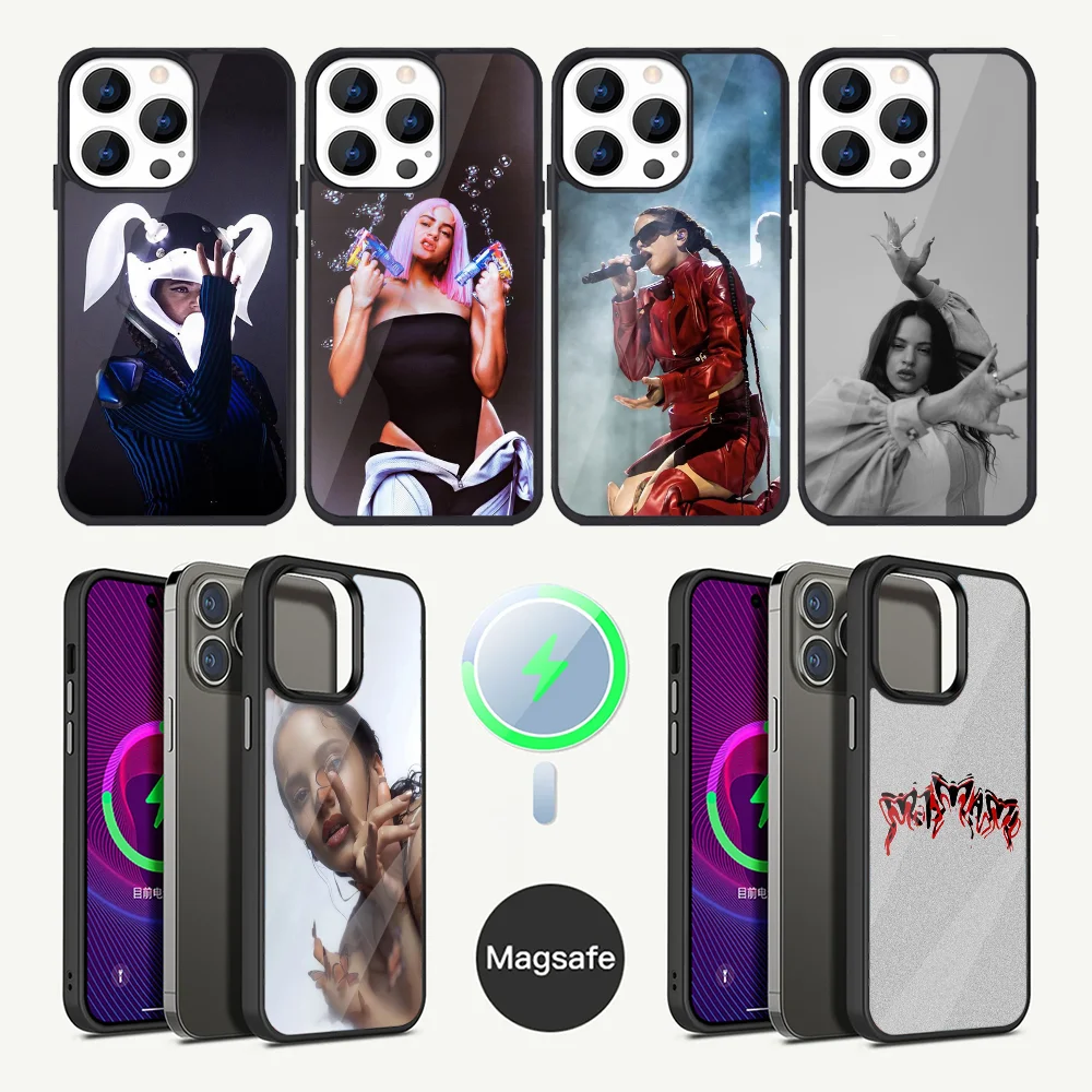 Чехол для телефона Spanish Singer R-Rosalia iPhone 15 14 13 12 11 Plus Pro Max Mini Magsafe с магнитной