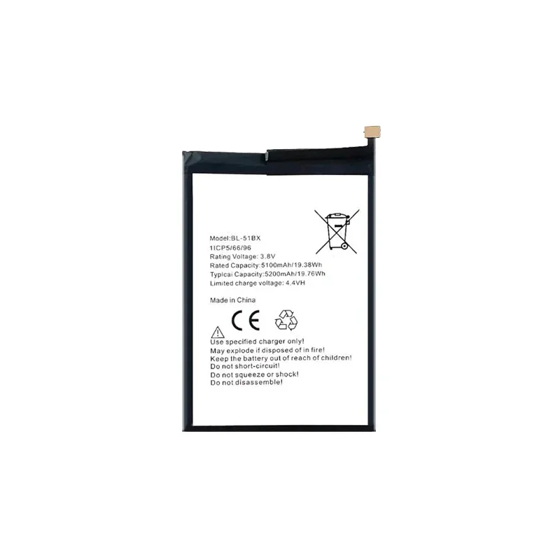 Сменный аккумулятор BL-51BX емкостью 5200 мАч для infinix ПРИМЕЧАНИЕ 8 8i X692 X683 X682B HOT 10