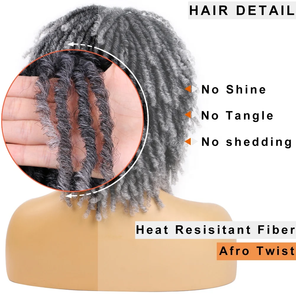 Парик Bellqueen Dreadlock Синтетический Мягкий натуральный Плетеный крючком парик Омбре