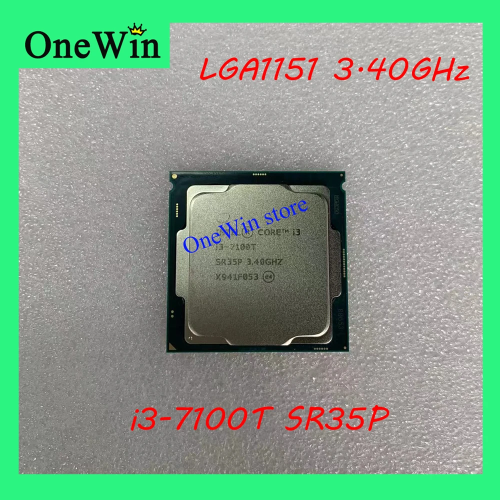 

Original Intel Core Processor i3-7100T CPU LGA1151 3M 3.40 GHz SR35P 14nm 2 Total Cores 4 Total Threads 35W