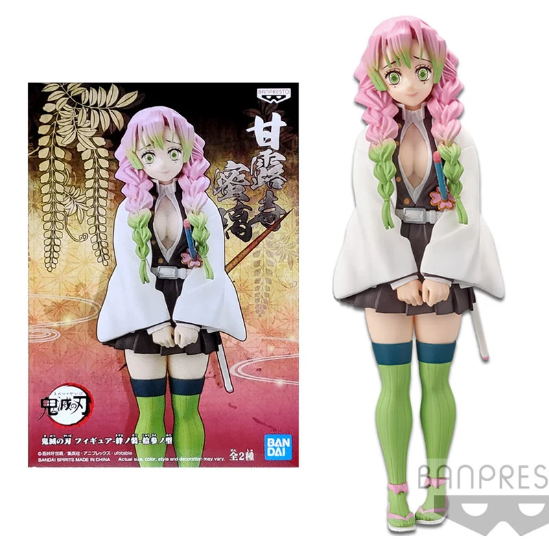 

Фигурка Bandai из аниме «рассекающий демонов», Подлинная аниме-фигурка Kanroji Mitsuri, Коллекционная модель, орнамент, аниме экшн-фигурка, игрушки дл...
