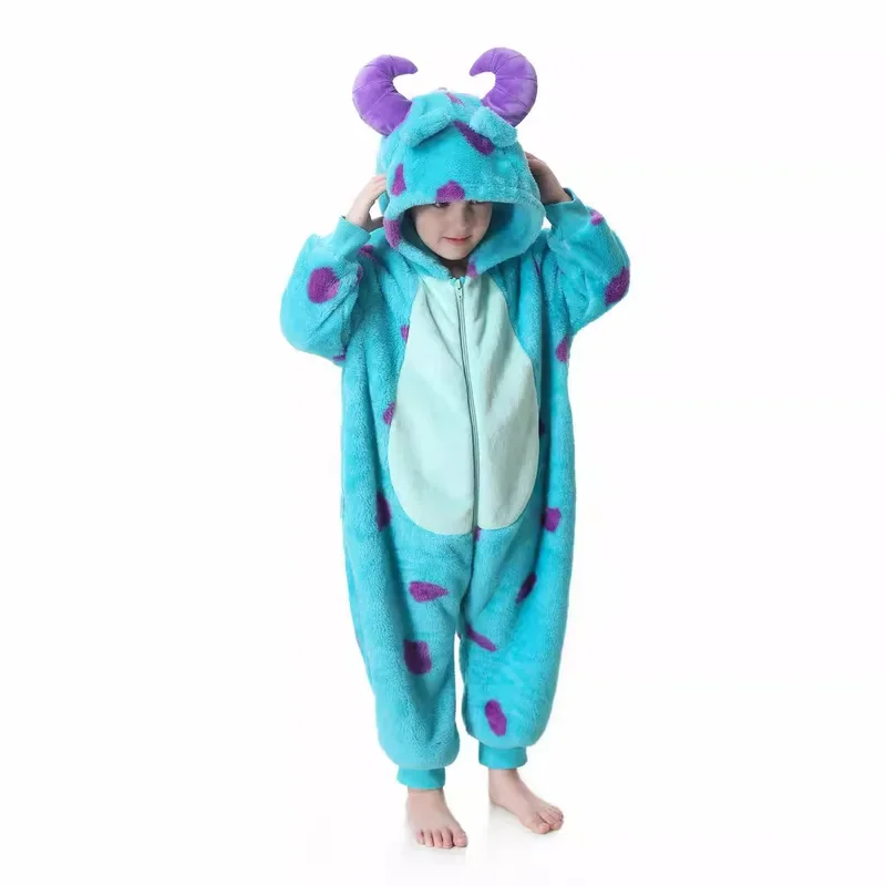 SN60 Детская фланелевая пижама Sully Onesie для детей цельная кигуруми карнавальный