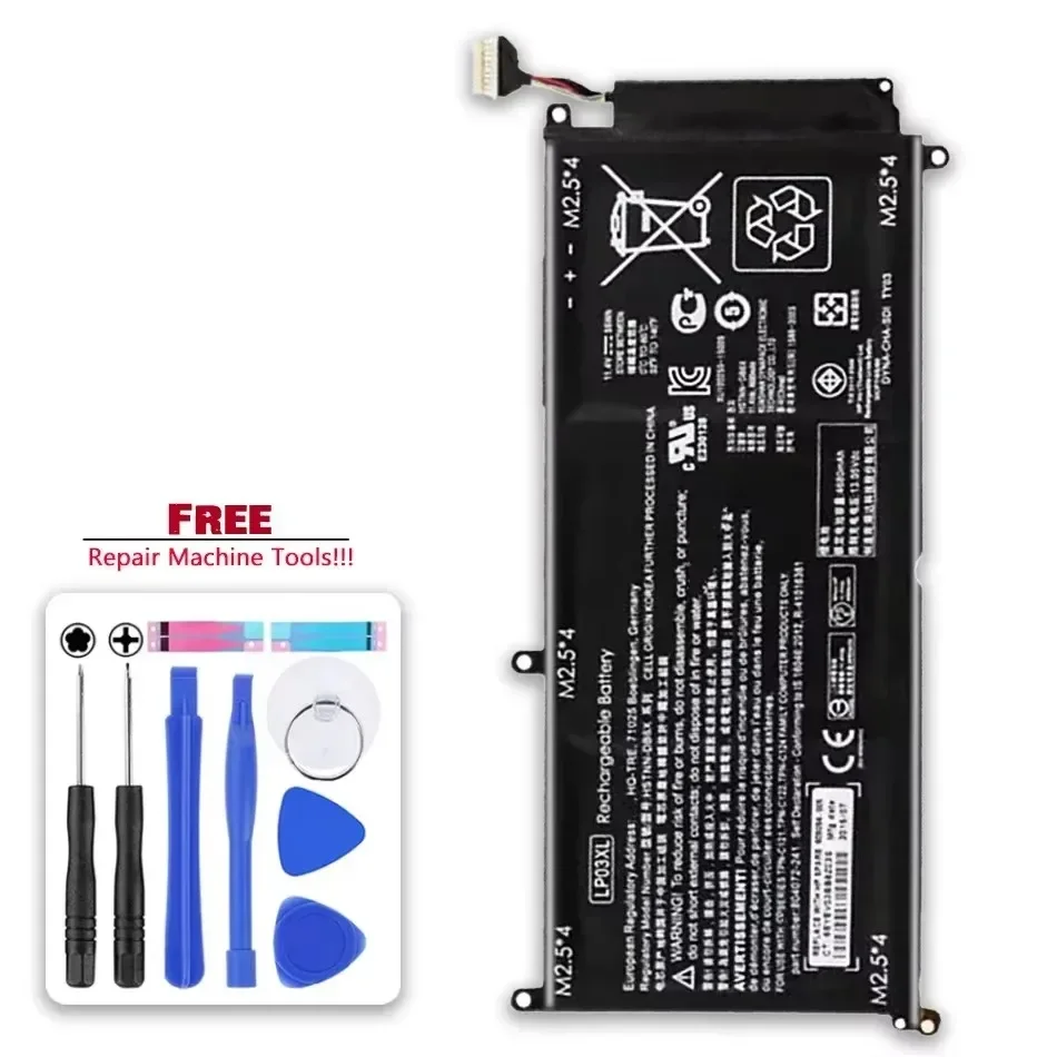 Аккумулятор LP03XL для HP Envy 15-ae020TX TPN-C124 TPN-C122 807417 -005