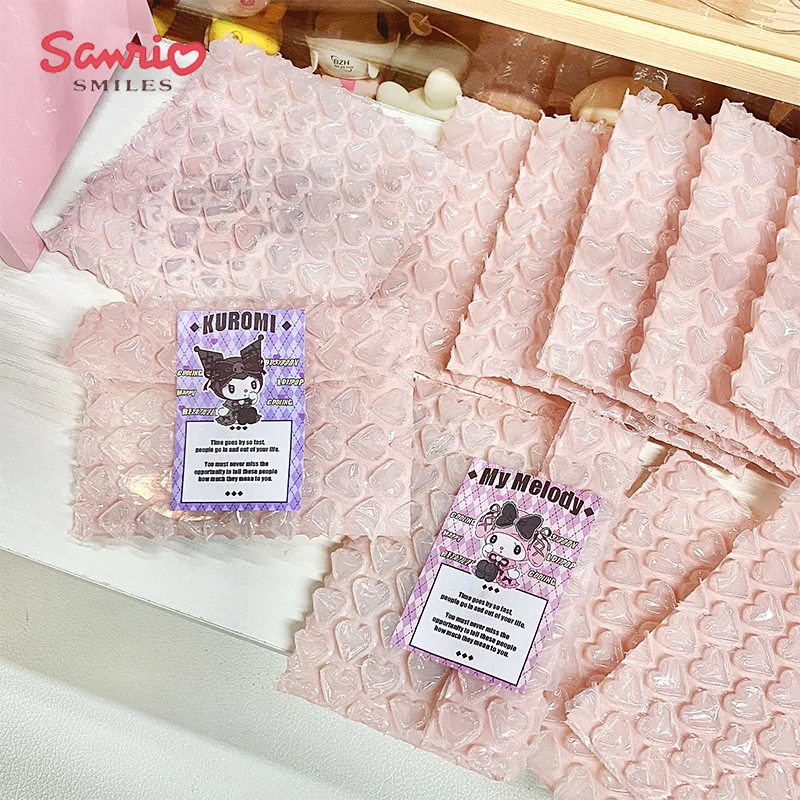 

Kawaii Sanrio Kuromi My Melody Bubble Bag Pink Anime Cute Bubble Wrap Envelope Shockproof Waterproof Gift Bag Toys for Girls
