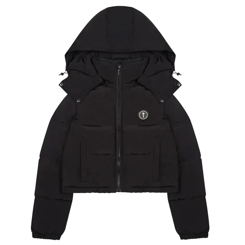 

Trapstar London Jacket Men Women Winter Coats Trapstar Hoodie Letter Embroidery Shiny Jacket Detachable Hood 1:1 Top Quality