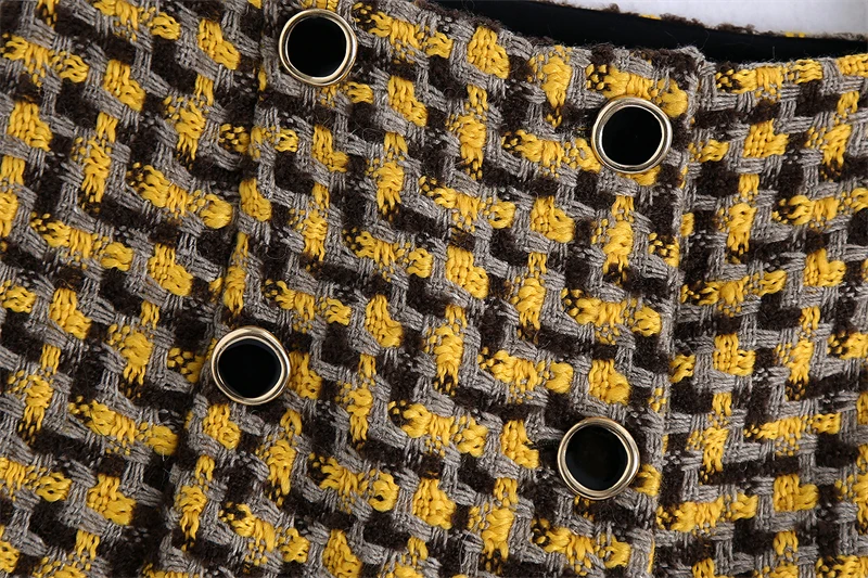 Женский двубортный блейзер в клетку повседневный винтажный английском стиле с