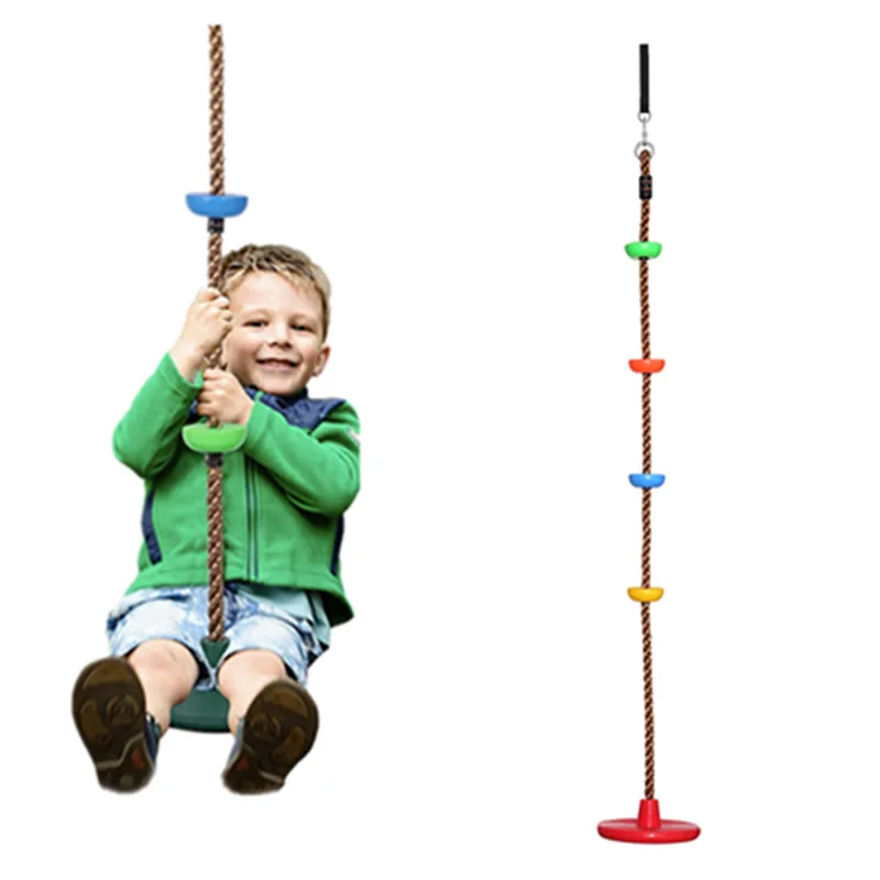 

Climbing Rope Tree Swing for Kids with Disc Set Multicolor Outdoor Backyard Playground Accessories Baby Rocker Jumper Bouncer