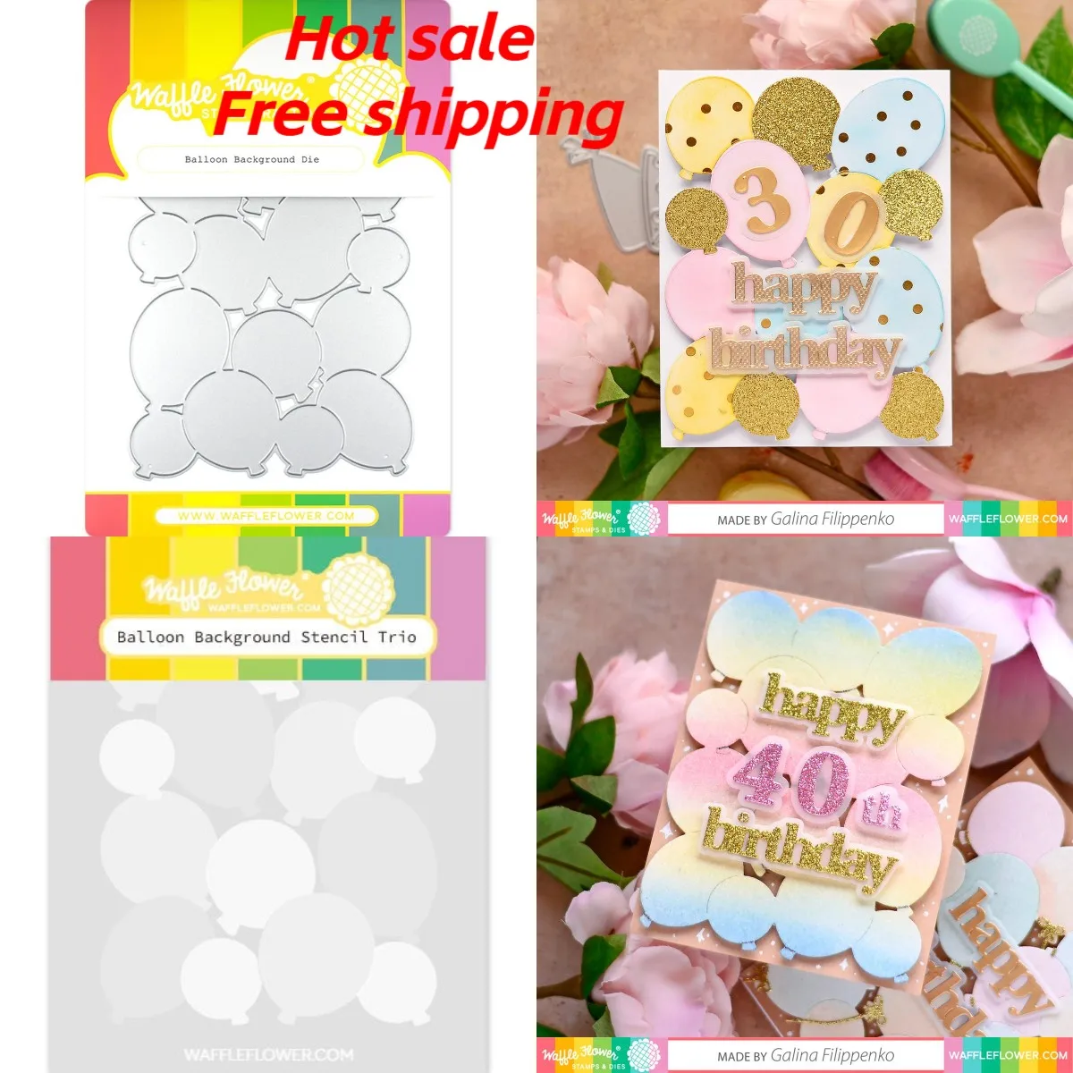 

Balloon Background 2023 New Metal Cutting Die Stencil For Diy Scrapbook/Photo Album Decor Embossed Paper Cards