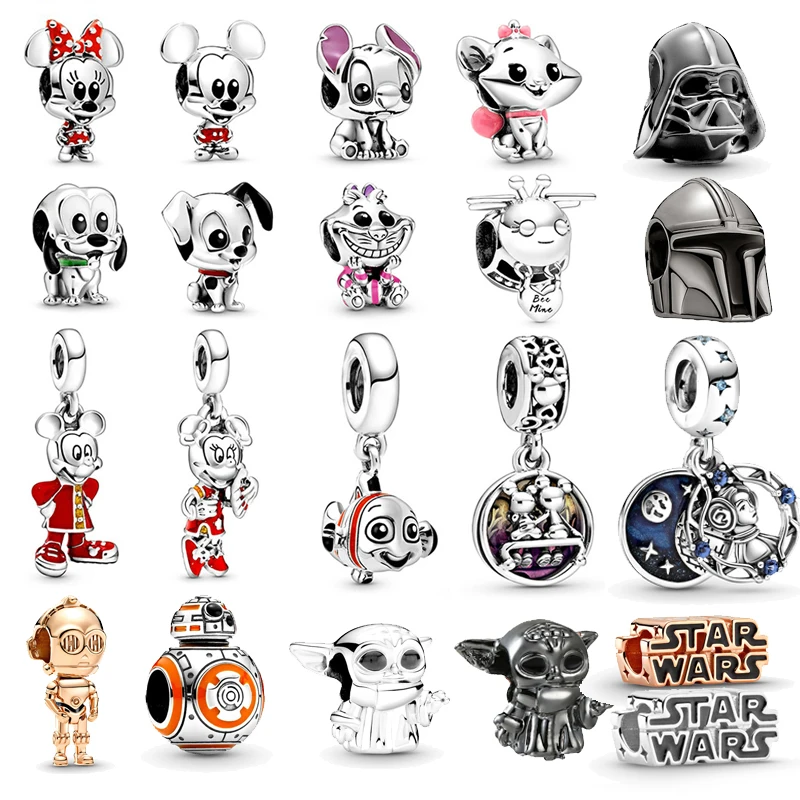 

Star Wars Alloy Pendant Pendant Charms Fit Original Disney Stitch Mickey Mouse Bead Pendant Fit DIY Jewelry Accessories Gift