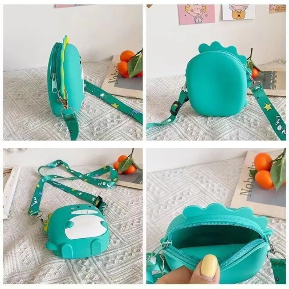 

Lovely Satchel Silicone Phone Pouch Shoulder Bags Children Purse Crossbody Bag Cartoon Dinosaur Handbags Wallets