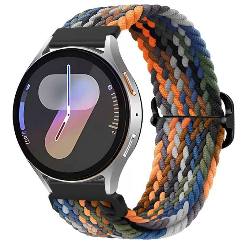 Фото Нейлоновый плетеный ремешок 20 мм 22 мм для Samsung Watch 7/6/5/4 40 мм 44 мм, Huawei Watch 5-4/GT6-5-4, Amazfit Bip 6-5-Max №2