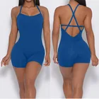 2021 цельный набор для йоги, женская спортивная одежда, костюм для фитнеса с открытой спиной, одежда для тренировок, сексуальные шорты, спортивная одежда, спортивный костюм