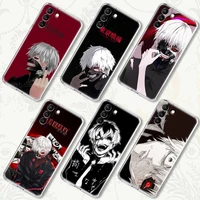 tokyo ghoul kaneki ken anime clear case for samsung galaxy s21 s20 fe s22 ultra s10e s10 s9 plus 5g soft phone cover coque
