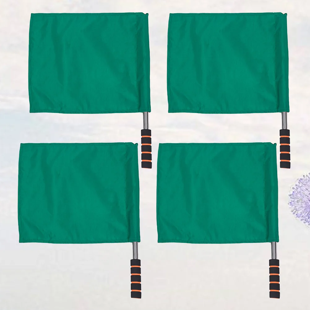 

4 флага рефери, ручной флаг из нержавеющей стали, спортивный тренировочный флаг Linesman, официальный флаг для футбола, волейбола