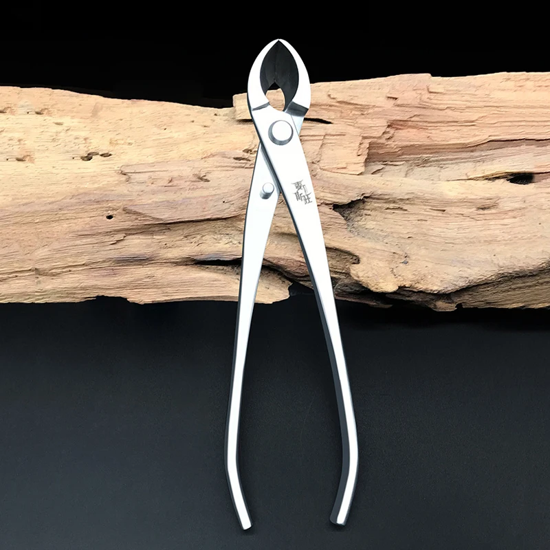 

Профессиональный резак с закругленными кромками 210 мм, смешанные функции инструмента бонсай с закругленными и прямыми кромками, резак для ветвей, ручка из нержавеющей стали