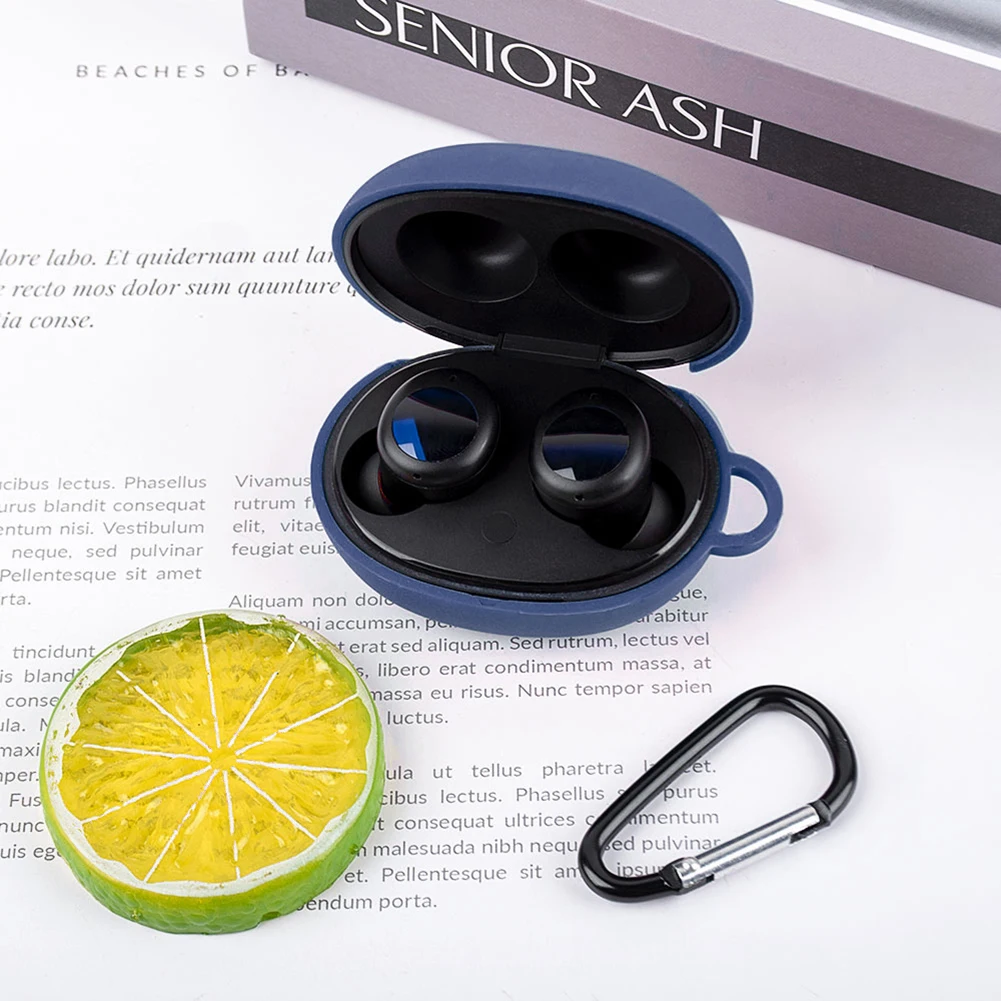 

6 Color Soft Silicone Shell Cases Wireless Earphone Cover for Realme Buds Air2 Neo Charging Box Holder Bags with Carabiner