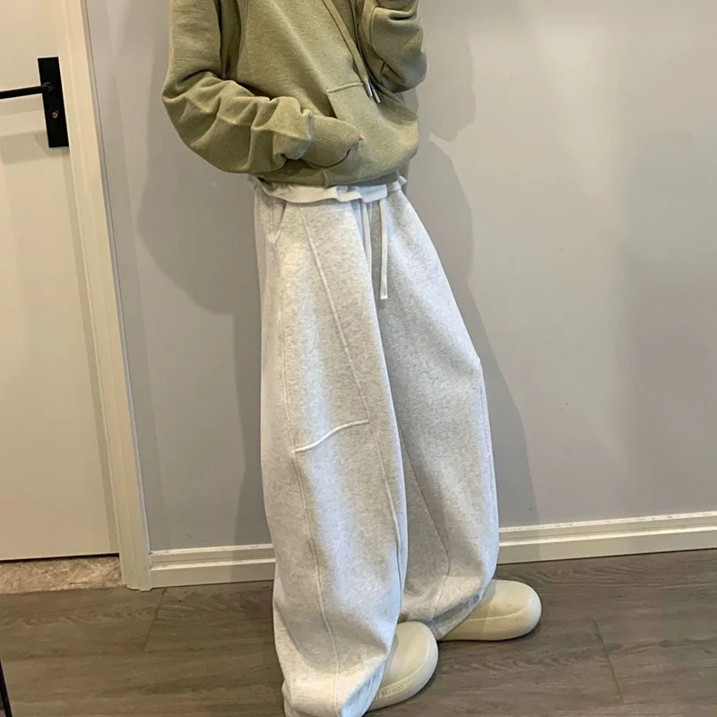 Зимние хлопковые толстые спортивные штаны для женщин с высокой талией корейские