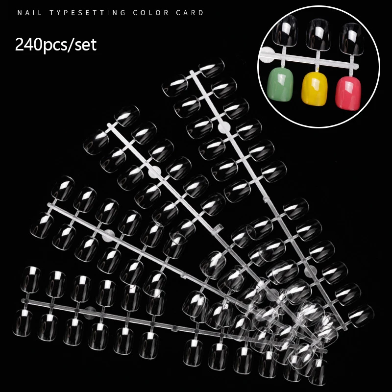 240 шт. накладные ногти цветная карточка демонстрация полки ногтей стойка для лака