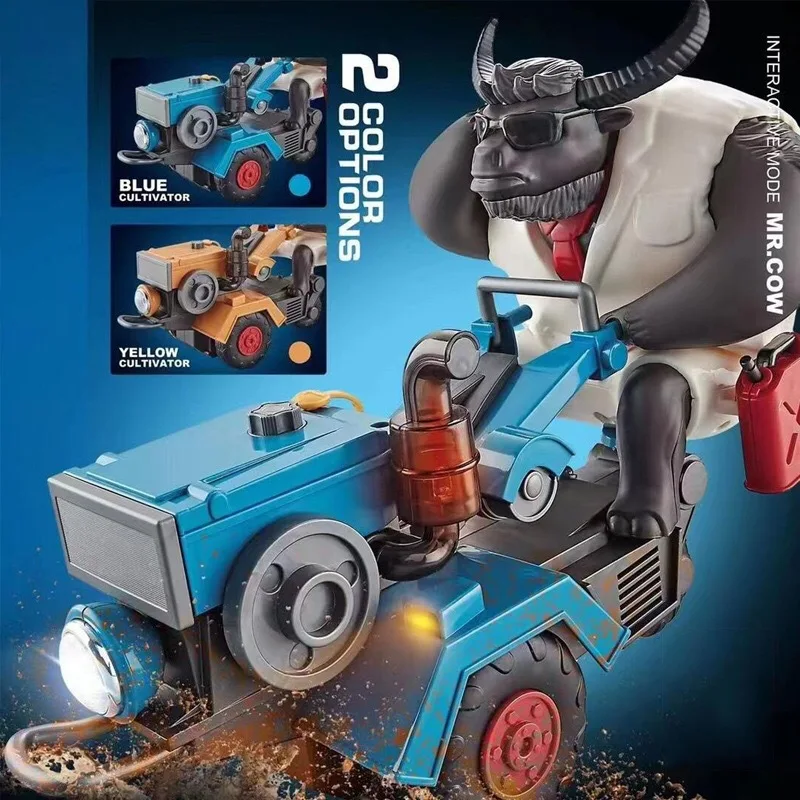 

Children's Electric Bull Demon King Rotating Stunt Car Driver Helps Open Mr. Cow Tractor with Light Music Boy Toy Model Gift