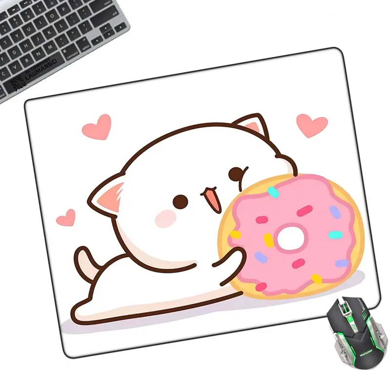 

Коврики для мыши, персиковый Mochi Cat Pc Gamer, Игровые ноутбуки, коврик для компьютера, Настольный коврик, коврик для мыши, аксессуары для клавиату...