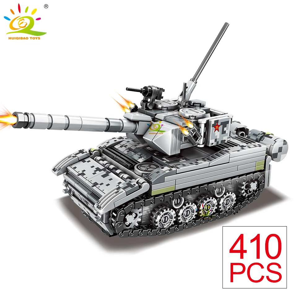 HUIQIBAO военный боевой танк строительные блоки WW2 армейский набор кирпичей с 2