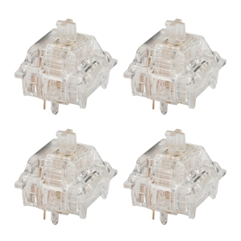 

10/4pcs Gateron Transparent North Pole Linear Switches for MX Mechanical Keyboard Switch 5pins 50g Force Switches