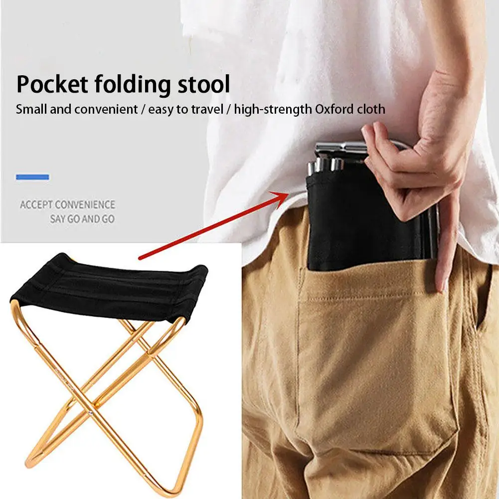 

Portable Outdoor Beach Fishing Stool Lightweight Aluminum Alloy Folding Chairs Camping Picnic Equipment