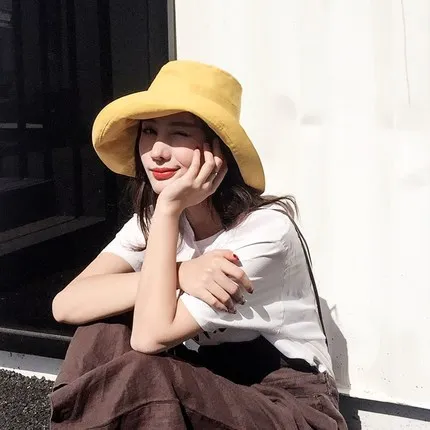 Sun Visor Hat Girl Fisherman's Hat Beach Outdoor Hat Female Sunscreen Sun Hat Tour Big Brim Hat Sun Hat Female Free Shipping