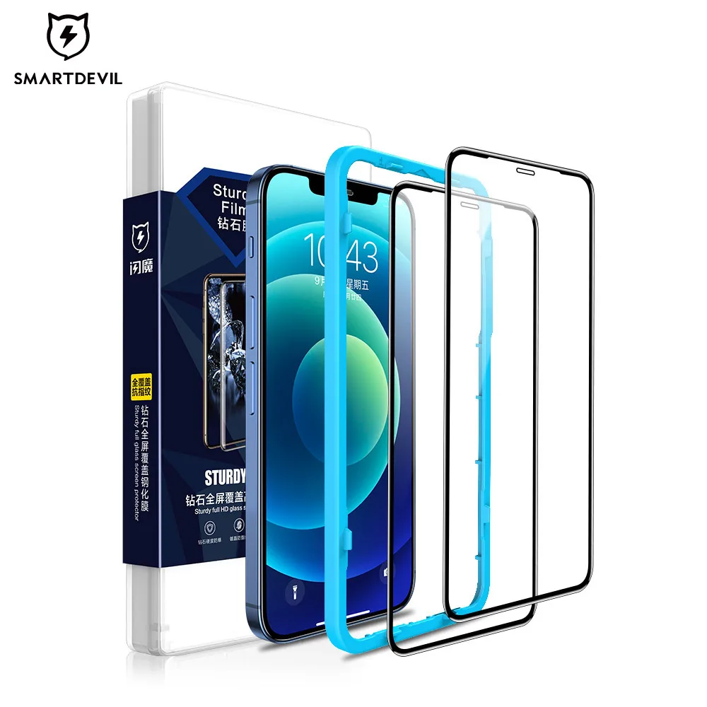 SmartDevil 10H Diamond Screen Protectors For iPhone 14 13 12 Pro Max Glass For iPhone 13 12 mini Full Cover HD Anti Blue Ray