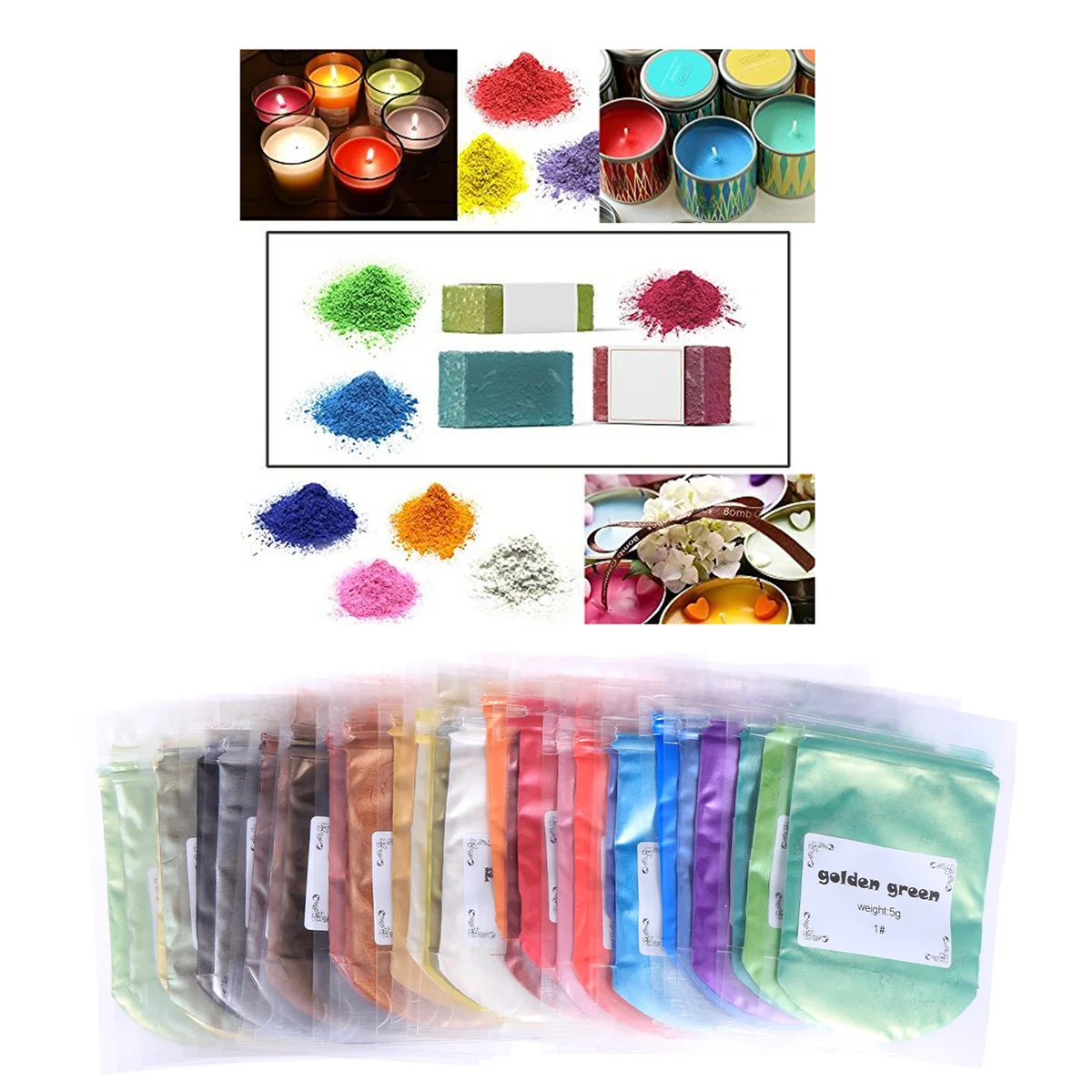 

30 Pcs Makeup Lip Gloss Natural Mica Powder Pearlescent Epoxy Resin Pigment Resin Dye Making Supplies