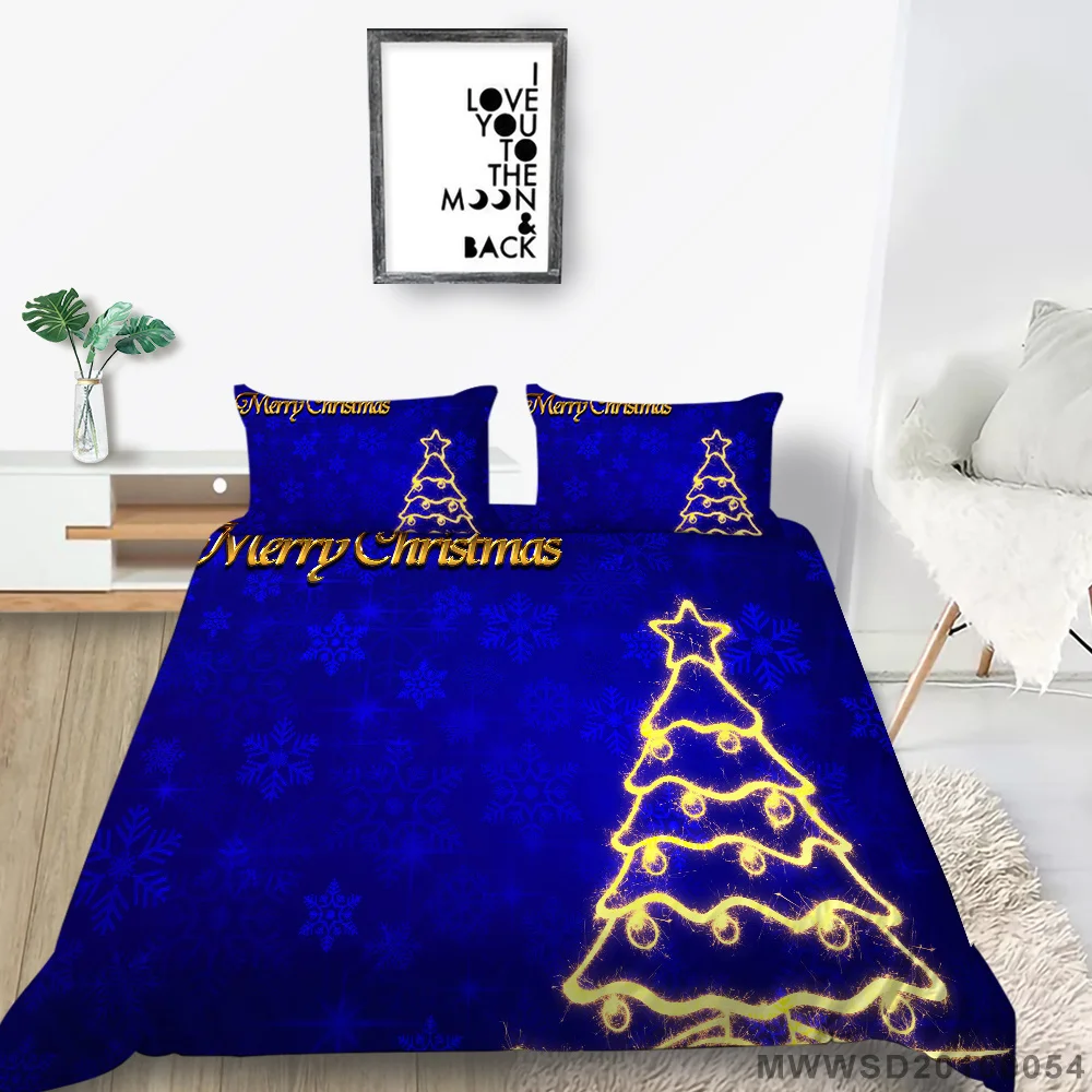 Christmas Duvet Covers Unique Design Bed Comforter Cover Teens Microfiber Home Textiles Bedding Set Bedspread