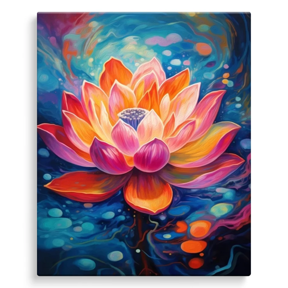 SDOYUNO краски для рисования по номерам розовые цветы лотоса акриловые рамка