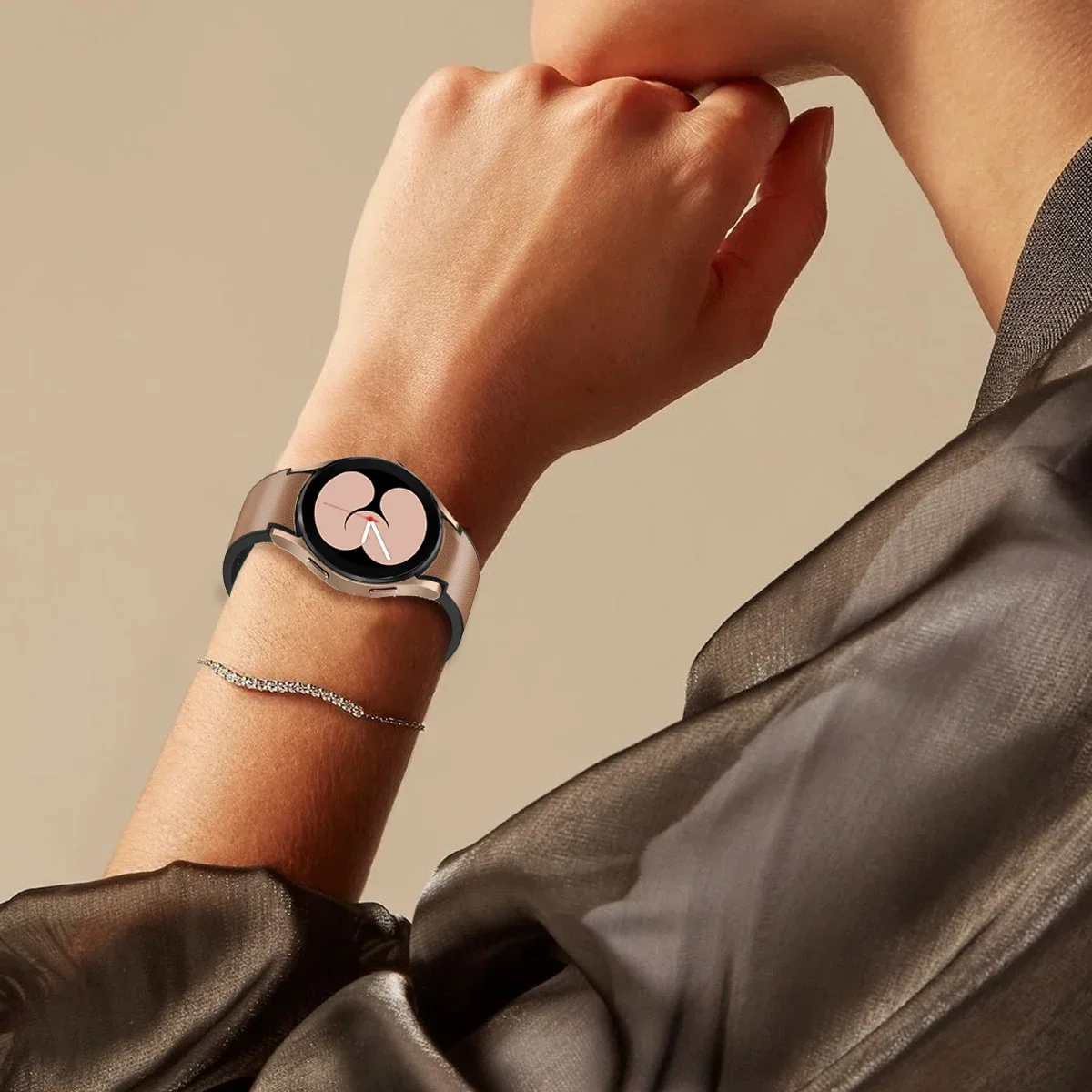 Кожаный ремешок для часов Samsung Galaxy Watch 6 5 4 44 мм 40 браслет без зазора 5Pro 45 Correas Classic 43