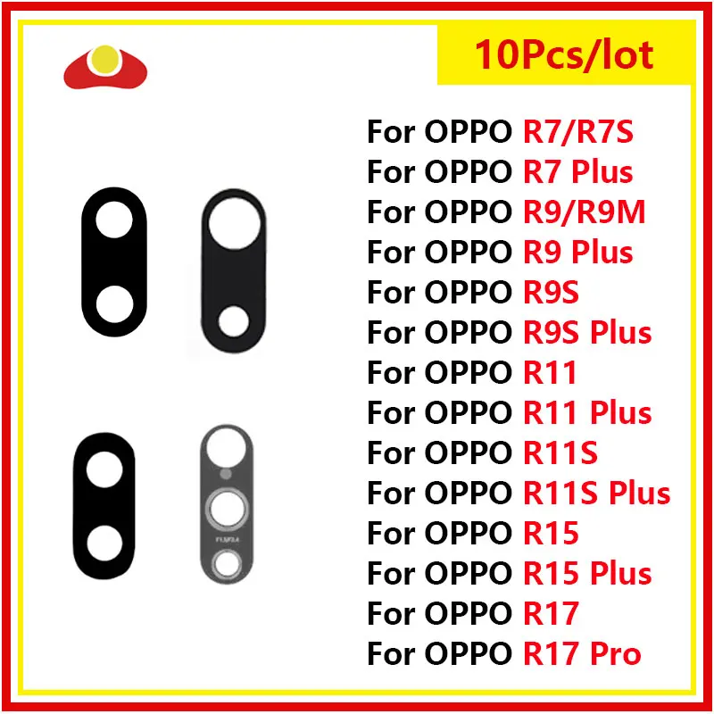 

10Pcs Rear Back Camera Glass Lens For Oppo R7 R7S R9 R9S R9M R11 R11S R15 R15X R17 RX17 Pro Plus With Sticker Replacement Parts