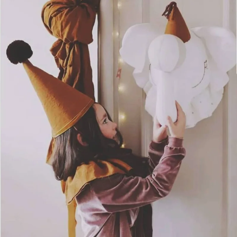 

Ins Nordic Wall Hangings Cute Animal Head Wall Hangings Creative Room Decoration Doll Wall Hangings Elephant Ornament