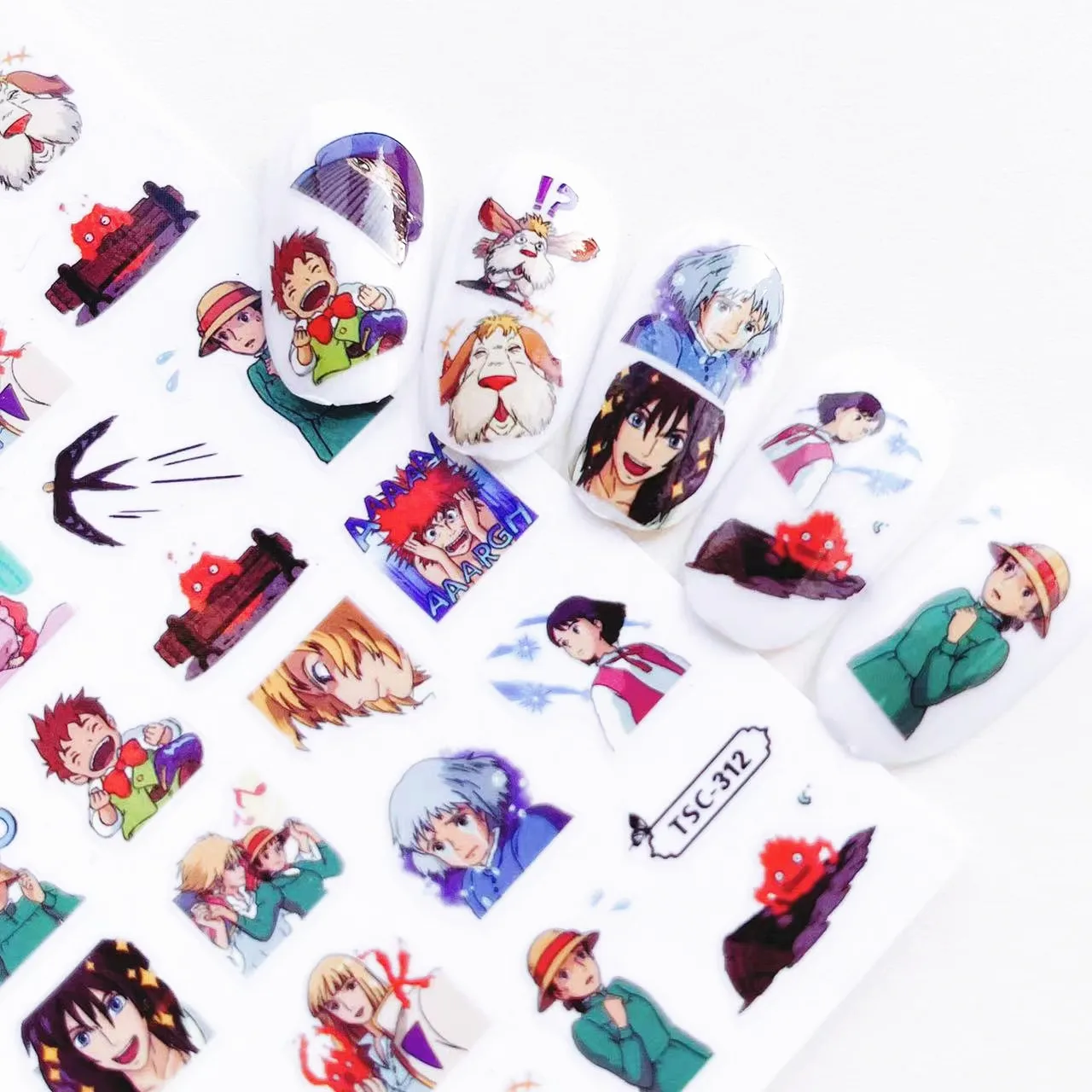 

Newest TSC-312 series anime boy designs 3d nail art sticker nail decal accessories