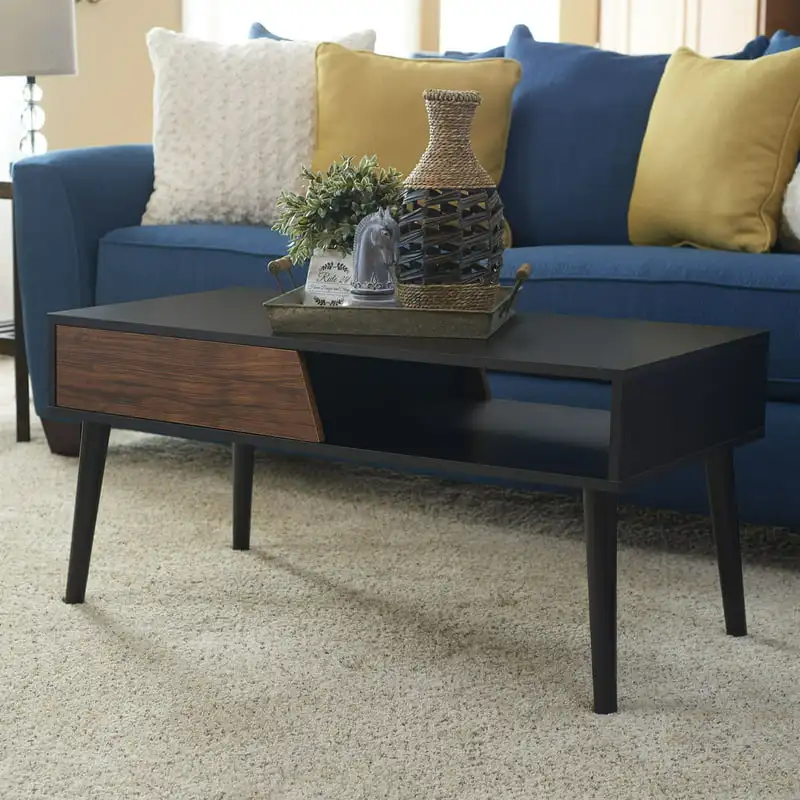 

Retro Coffee Table | Black , Hickory
