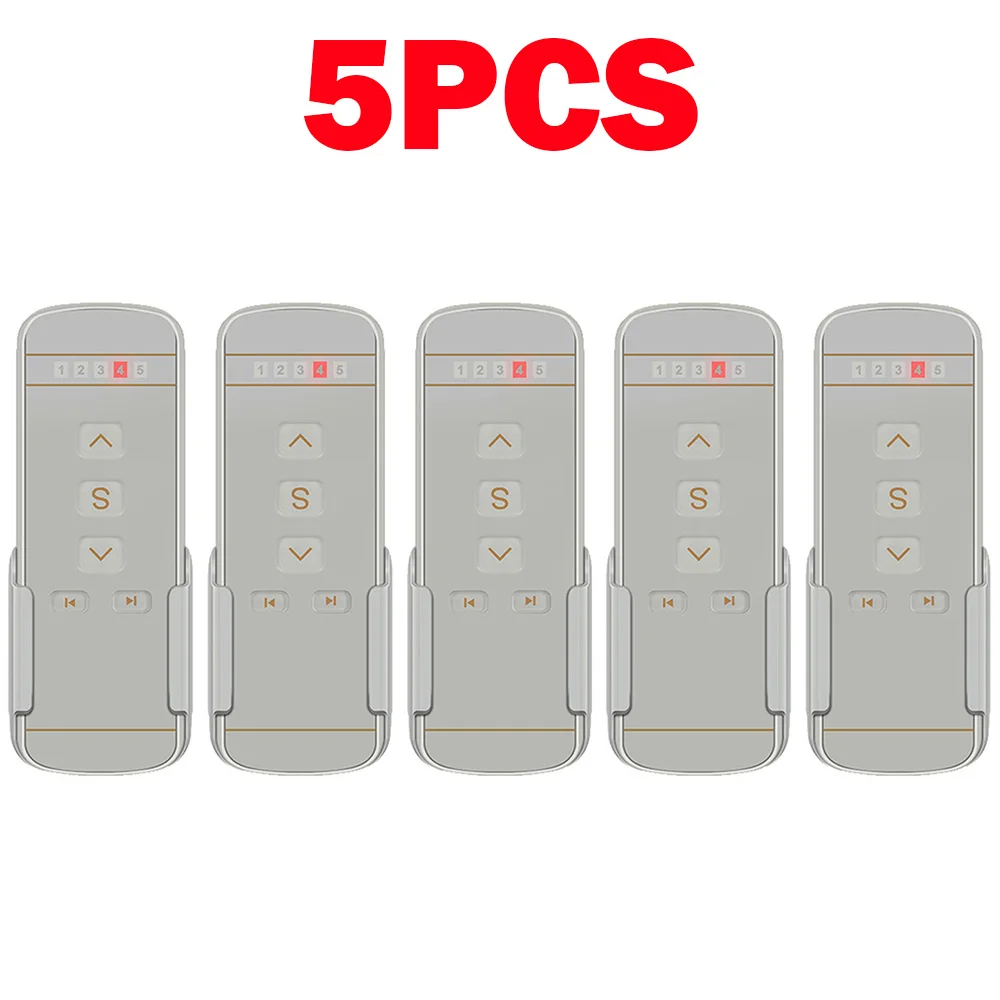 

5PCS 100% Compatible With Telis 4 1 RTS Pure Remote Control 433.42mhz 5 Channel For TELIS 1 4 RTS Curtain Remote Control